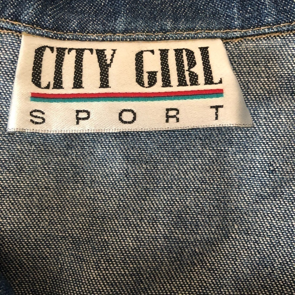City Girl Denim Vintage Button Closure Jacket - Picture 7 of 8